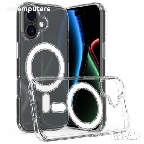 Силиконов кейс bSmart Magsafe 1.5mm, За iPhone 17 (6.3), Прозрачен, снимка 2 - Резервни части за телефони - 51795312