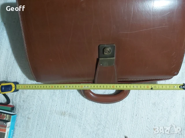 Vintage English Leather Briefcase , снимка 6 - Антикварни и старинни предмети - 50922937