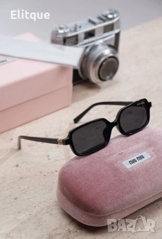 висококачествени очила с черен обикновен калъф и ув защита miu miu , снимка 3 - Слънчеви и диоптрични очила - 53461360