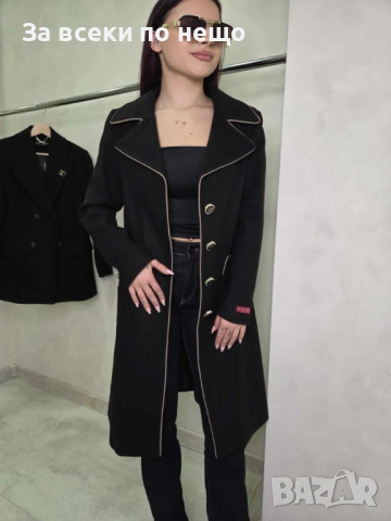 Gucci Дамско Черно Дълго Палто Гучи Код L-A18