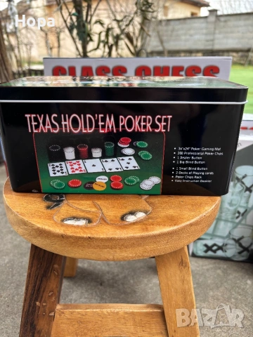 Покер комплект в метална кутия, снимка 2 - Други игри - 53844201