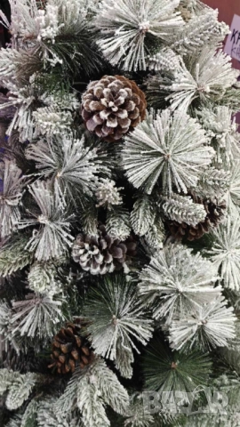 Изкуствено борче/елха със заскрежени иглички, снимка 11 - Декорация за дома - 52309598