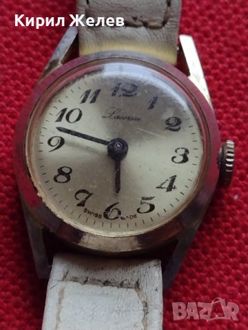 LUCERNE ДАМСКИ ЧАСОВНИК ШВЕЙЦАРСКИ МНОГО КРАСИВ ИНТЕРЕСЕН ДИЗАЙН С КОЖЕНА КАИШКА 33304