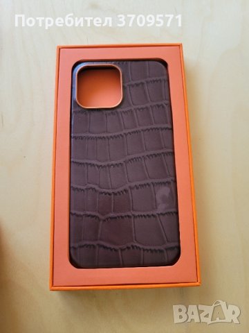 Кожен калъф iPhone 12 13 14 Pro Max case, снимка 1 - Калъфи, кейсове - 42501317