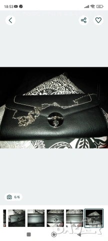 Дамска елегантна черна чанта, снимка 4 - Чанти - 53622298