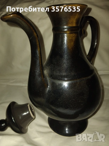 Винтидж керамична кана от СССР (Сорт 1), снимка 2 - Антикварни и старинни предмети - 53222639