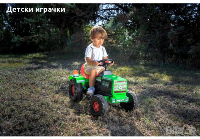 Детски трактор с ремарке Injusa, с батерия 6V, със сирена, червен , снимка 2 - Коли, камиони, мотори, писти - 50459588