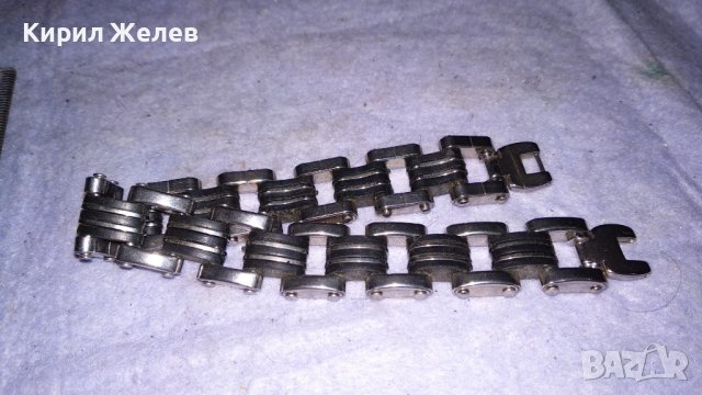 МОДНА АРТ УНИСЕКС ГРИВНА ЛЕГИРАНА НЕРЪЖДАЕМА СТОМАНА и СИЛИКОН ОТЛИЧНА 34324, снимка 6 - Гривни - 38950252