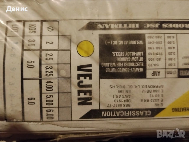 Електроди за заваряване Вежен  2.5мм и 3.25мм , снимка 5 - Други инструменти - 53408462