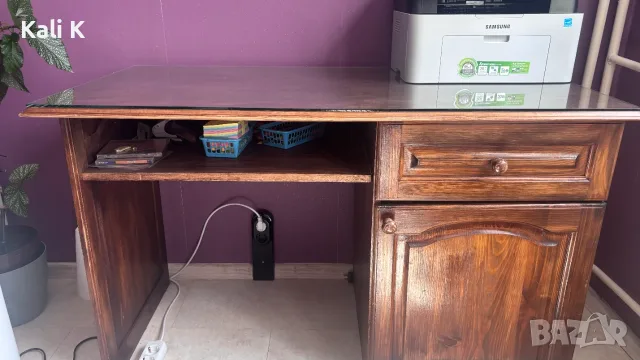 Детско дървено бюро с място за съхранение - 100% дърво