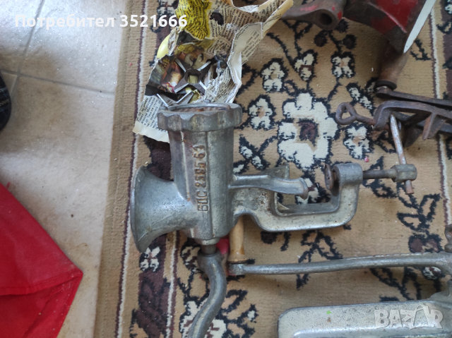 Машинка за мелене на месо, ретро, снимка 6 - Аксесоари за кухня - 44641738