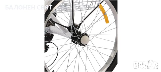 Сгъваем Нов Триколесен Велосипед 24 инча 7 скорости, снимка 6 - Велосипеди - 40950591