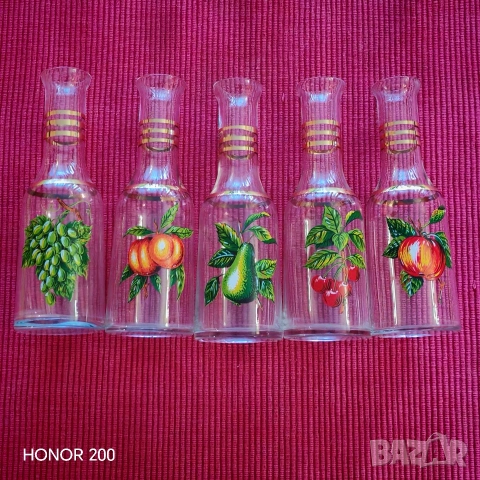 Стари стъклени юзчета за ракия. , снимка 5 - Антикварни и старинни предмети - 53667486