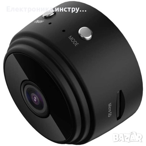Мини Скрита Камера Smartis А9, Шпионска камера, Wireless, Full HD, Нощно виждане, Черен, снимка 4 - Камери - 42376022