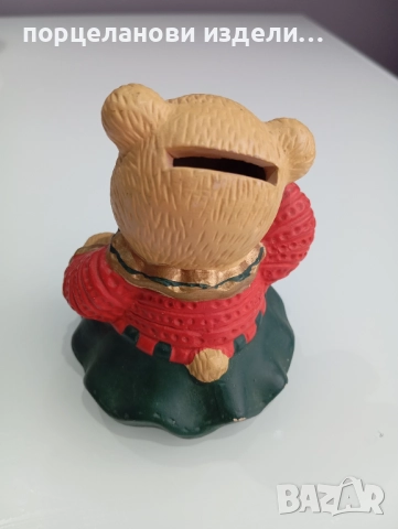 Стара касичка мече керамика, снимка 2 - Антикварни и старинни предмети - 52690136