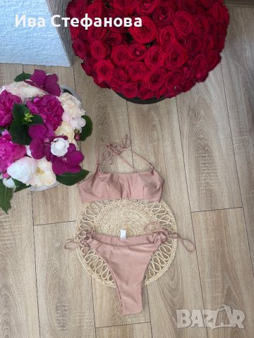 Нов телесно розов бански костюм сет от две части S размер , снимка 4 - Бански костюми - 41210780