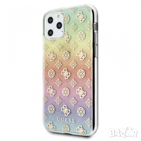 Оригинален калъф гръб кейс Guess Iridescent Peony - iPhone 11 (6.1), Многоцветен, снимка 1