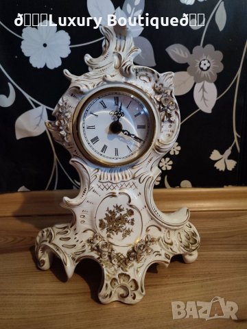 Порцеланов старинен часовник с съвременен механизъм, снимка 1 - Антикварни и старинни предмети - 34154295