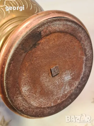 Стара месингова газена лампа  7/2, снимка 6 - Антикварни и старинни предмети - 49778904