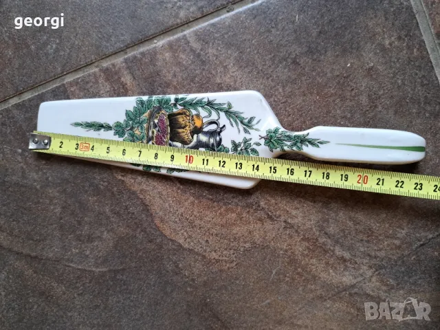 френско порцеланово плато за торта със шпатула Natures Mortes  7/1, снимка 8 - Форми - 49666083