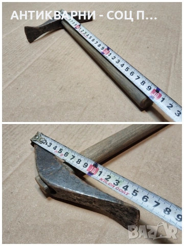 Комплект Стари Ковани Обущарски Чукове, Стар Кован Обущарски Чук. / 3 Броя. / НОМЕР 1604., снимка 8 - Антикварни и старинни предмети - 53670304