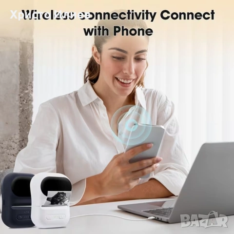 Принтер за етикети Преносим Термопринтер за малък бизнес, адрес, лого, дрехи, Принтер за стикери, снимка 8 - Принтери, копири, скенери - 53705170