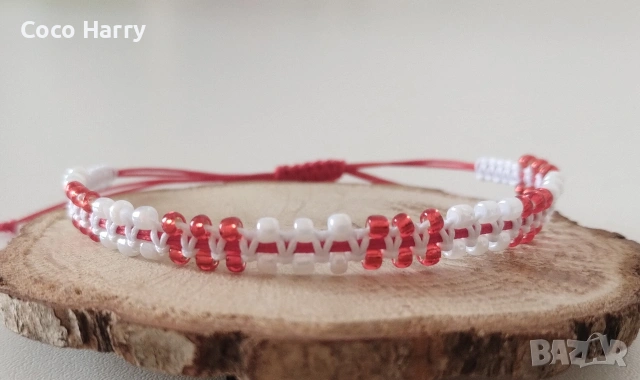 Комплект 5гривни мартенички,ръчно изработени, снимка 6 - Гривни - 53074564