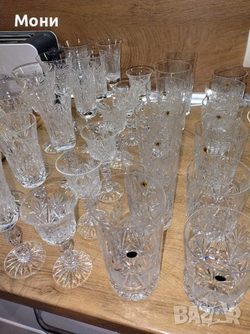 кристални чаши за безалкохолни и напитки комплект 