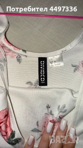 Рокля с цветя- H&M, снимка 3 - Рокли - 52660294