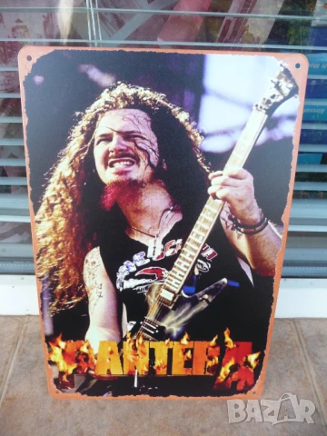 Метална табела музика Pantera Dimebag Darrell метъл китара китарист на живо концерт
