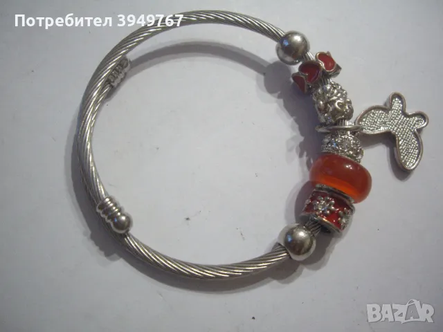 Дамска сребърна гривна., снимка 2 - Гривни - 48262593