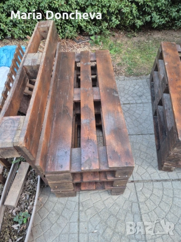 Дървени пейки от палета, снимка 3 - Градински мебели, декорация  - 53863097
