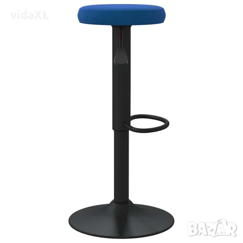 vidaXL Бар табуретки, 2 бр, сини, кадифе, снимка 5 - Столове - 56147003
