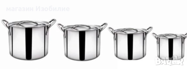 Тенджери от неръждаема стомана, 4 броя /МАТЕРИАЛ: НЕРЪЖДАЕМА СТОМАНА КОЛИЧЕСТВО: 4БР РАЗМЕРИ: 24CM(5, снимка 2 - Съдове за готвене - 52295309