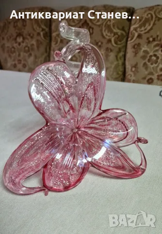 🌹Прелестно Мурано цвете с осукано стъбло

, снимка 7 - Декорация за дома - 48001613