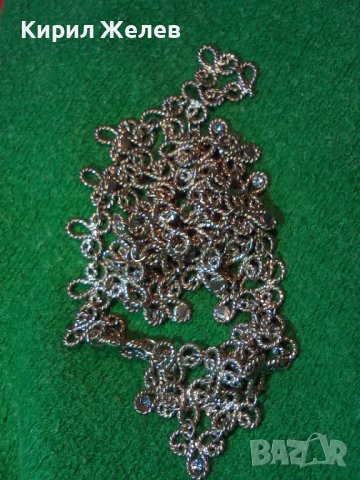 ПОСРЕБРЕНА СКЪПОЦЕННА ОГЪРЛИЦА със СИНИ ФАСЕТИРАНИ КРИСТАЛИ АРТ ДЕКО КОЛИЕ ФИЛИГНАРЕН ТИП 25889, снимка 16 - Колиета, медальони, синджири - 35585916