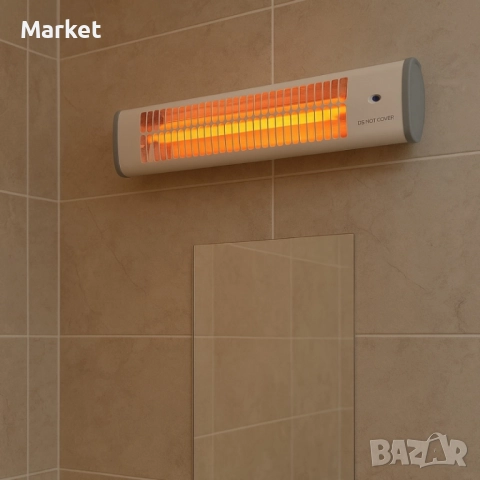 Кварцова отоплителна печка за баня Rosberg – 1200W, бял, снимка 3 - Отоплителни печки - 51812180