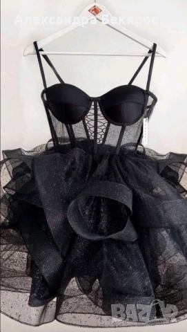 Черна бална рокля Sezelle