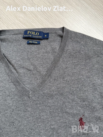 Оригинален мъжки пуловер Polo Ralph Lauren Pima Cotton (Размер M), снимка 2 - Блузи с дълъг ръкав и пуловери - 56140094