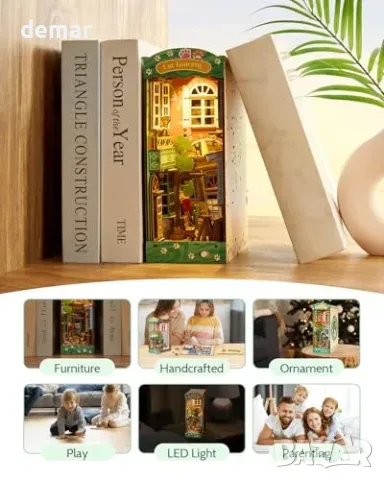 Gleamkid DIY комплект Book Nook с LED осветление, снимка 6 - Други стоки за дома - 55776157