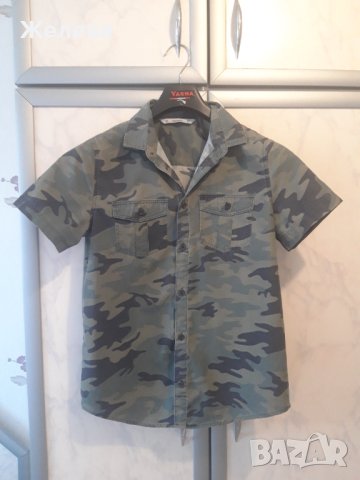 Детска риза с къс ръкав, камуфлаж, снимка 4 - Детски ризи - 40954493