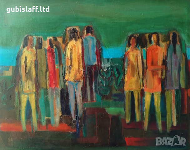 Картина "Разходка", худ. Роджър Краев (1945-2022), снимка 2 - Картини - 44560390