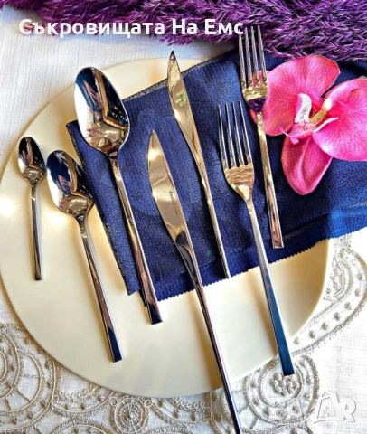 💫 KARACA New Everest 84части 💫 Комплект Прибори за Хранене 84части за 12човека , снимка 11 - Прибори за хранене, готвене и сервиране - 53714727