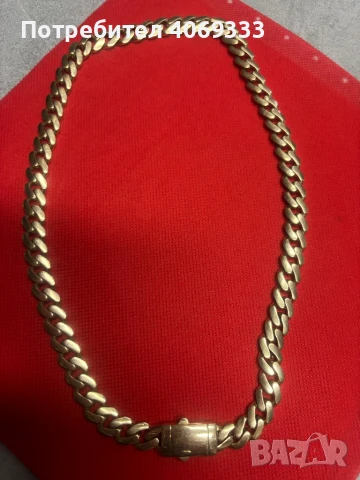 Златен ланец панцер 14 к 54см 42.46гр, снимка 3 - Колиета, медальони, синджири - 51315258