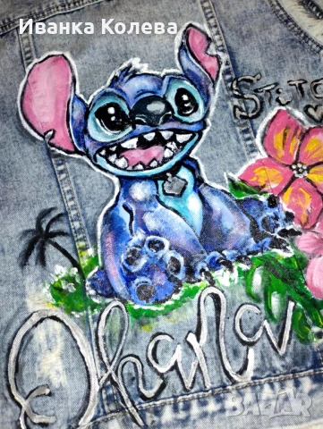 дънково елече със Стич , снимка 4 - Елеци - 50815618