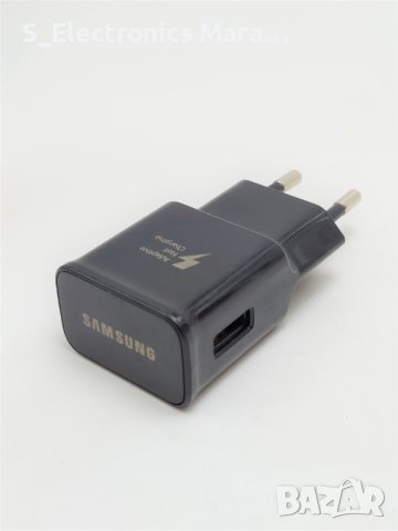 Оригинално зарядно Samsung Adaptive Fast Charge (черен, лак), снимка 1