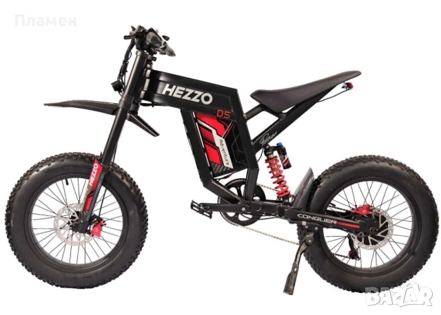 НОВО!! Електрически велосипед Hezzo D5 3000W 60V/30Ah 70 км. ч. , снимка 4 - Велосипеди - 52051808