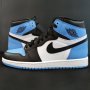 Nike Air Jordan 1 High UNC Toe Blue Нови Оригинални Обувки Маратонки Размер 43 Номер 27.5см Стелка 