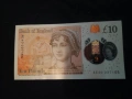 Банкнота от 10 паунда на Английската банка, 2016 г., реални пари Великобритания кралица Елизабет II, снимка 1