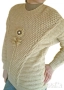 Дамски вълнен пуловер 100% вълна, снимка 1